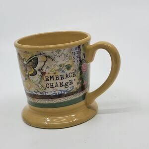 Kelly Rae Roberts 2012 Coffee Cup Tea Mug Embrace Change Design Footed